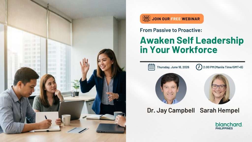 Event graphic for the "Awaken Self Leadership" corporate training webinar, illustrating how organizations can empower individual contributors to transition from passive compliance to proactive ownership.